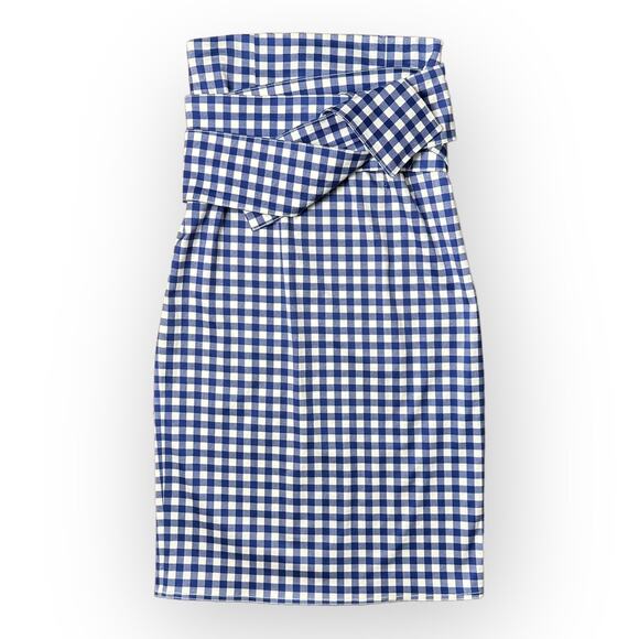 Silvia Tcherassi Blue Gingham‎ Saturnio Skirt Size Small - Picture 1 of 7